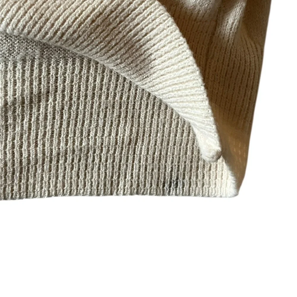 Vintage 80’s Christian Dior Monsieur Cream V-Neck Sweater, Size M